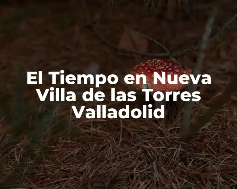 El Tiempo en Nueva Villa de las Torres Valladolid
