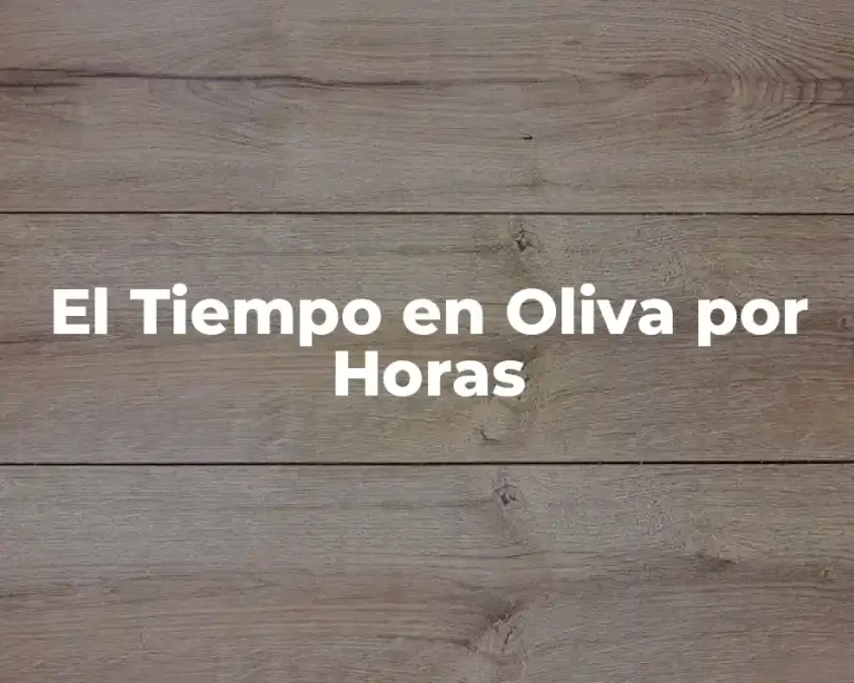 El Tiempo en Oliva por Horas