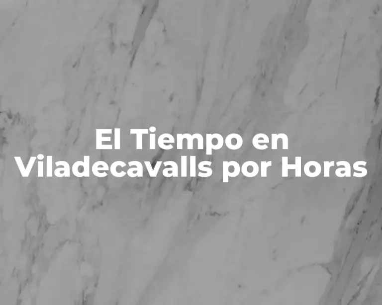 El Tiempo en Viladecavalls por Horas