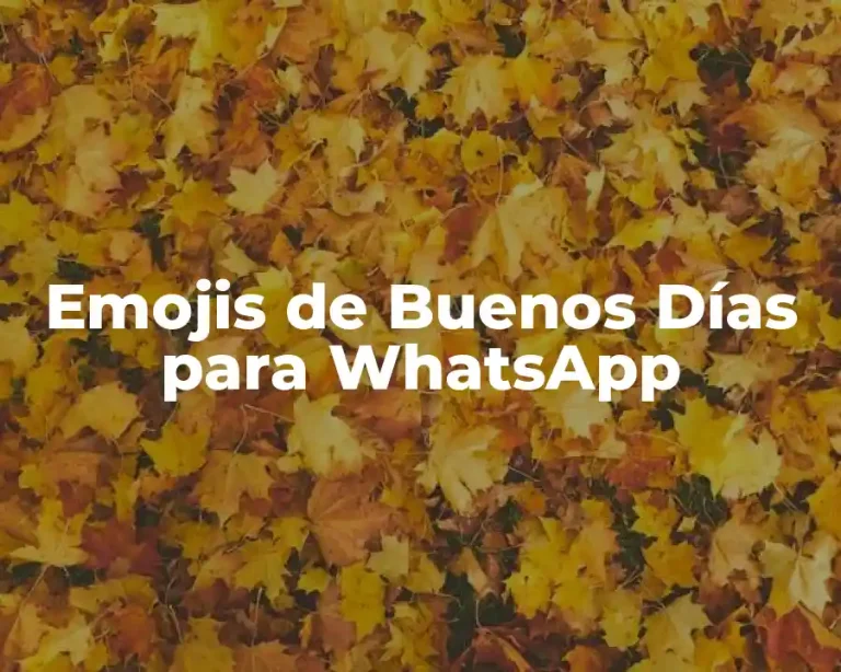 Emojis de Buenos Días para WhatsApp