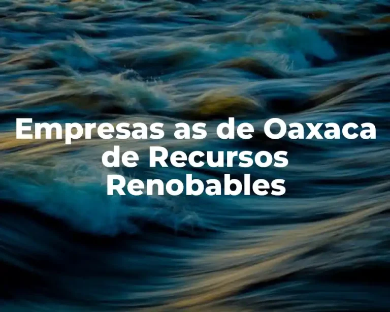 Empresas as de Oaxaca de Recursos Renobables
