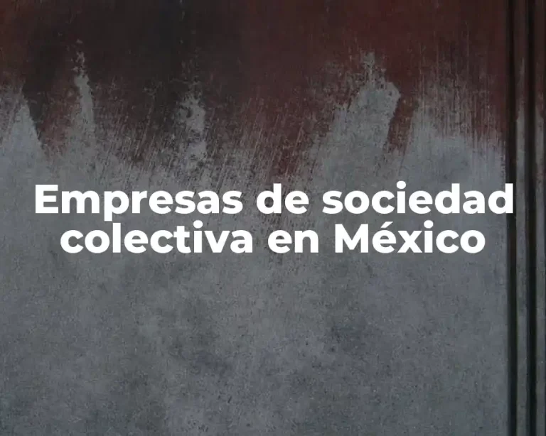 Empresas de sociedad colectiva en México
