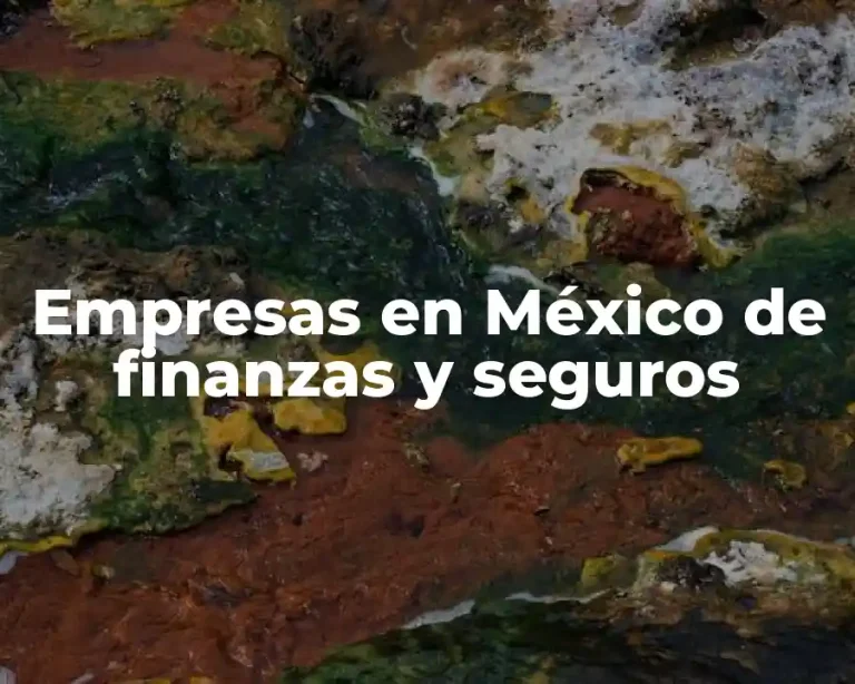 Empresas en México de finanzas y seguros