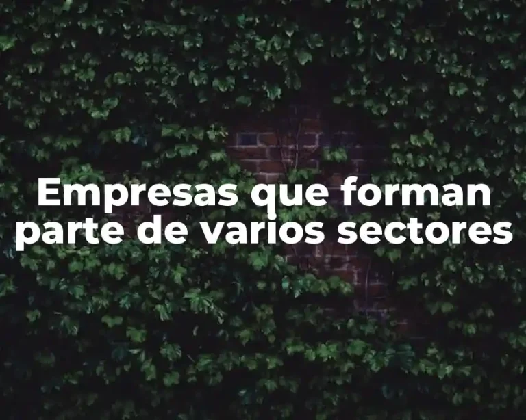 Empresas que forman parte de varios sectores