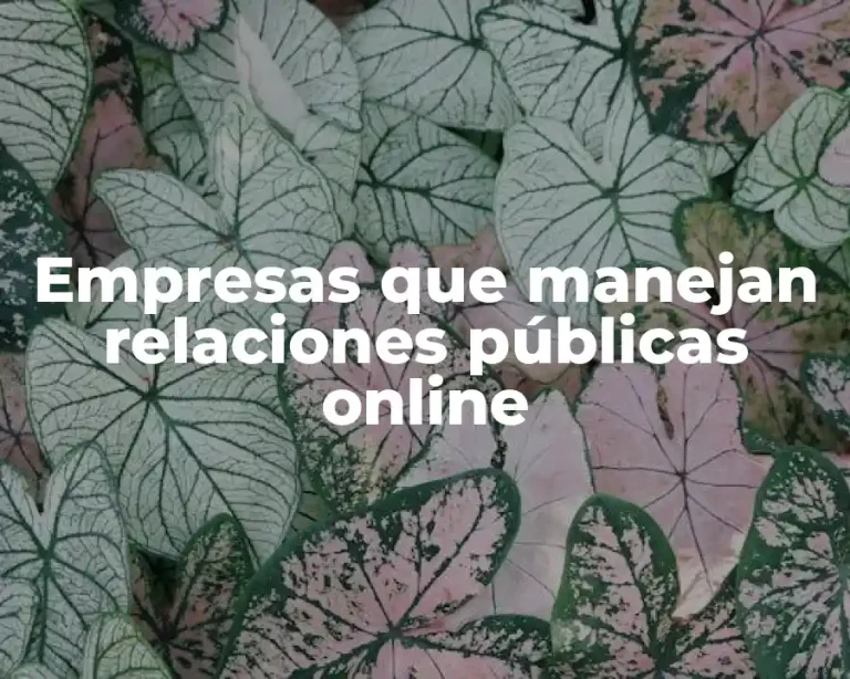 Empresas que manejan relaciones públicas online