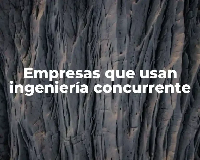 Empresas que usan ingeniería concurrente