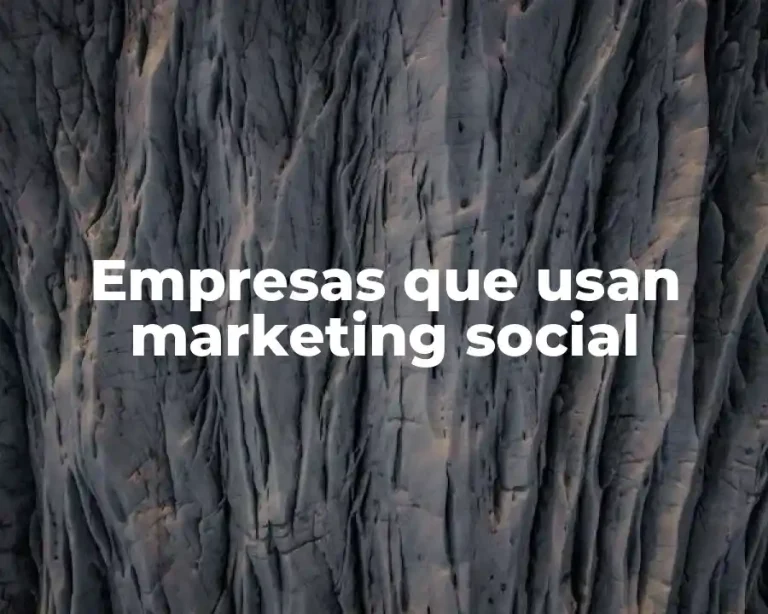 Empresas que usan marketing social