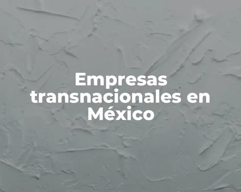 Empresas transnacionales en México