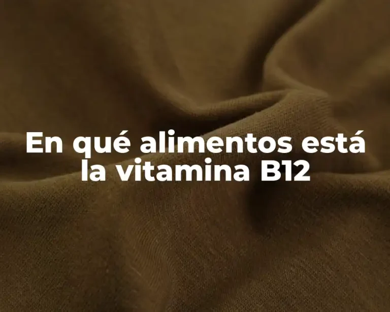 En qué alimentos está la vitamina B12