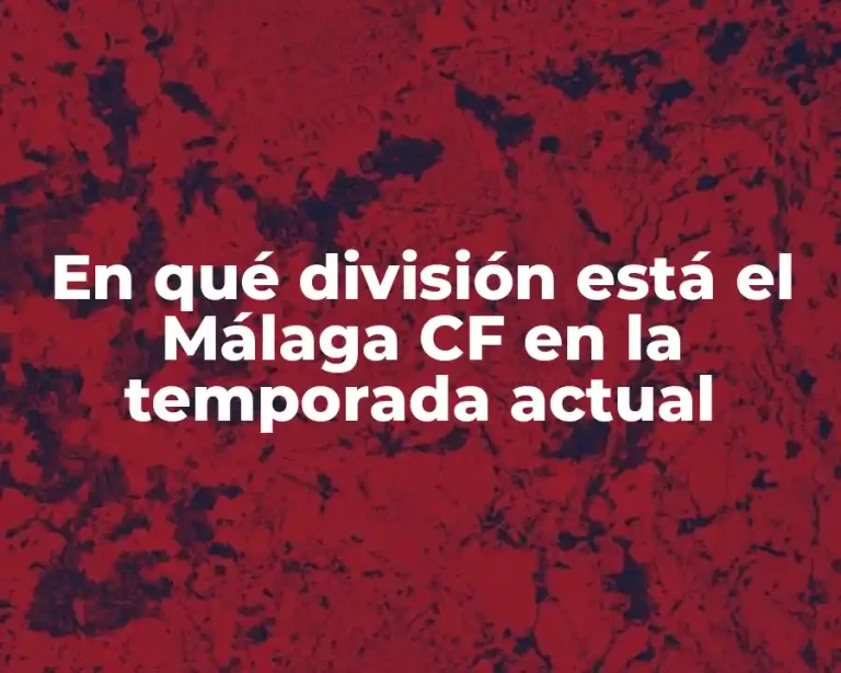 En qué división está el Málaga CF en la temporada actual