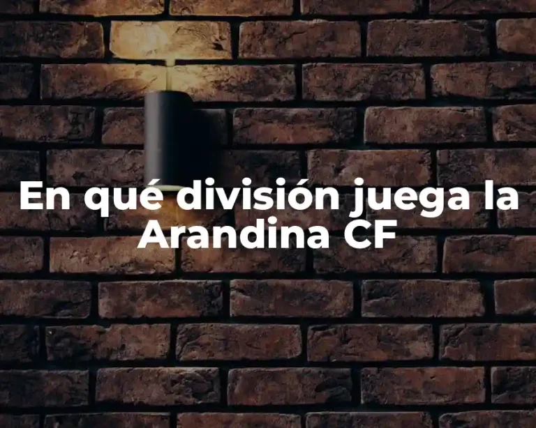 En qué división juega la Arandina CF