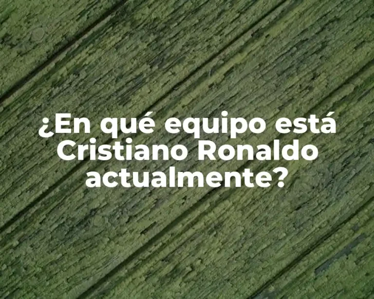 ¿En qué equipo está Cristiano Ronaldo actualmente?