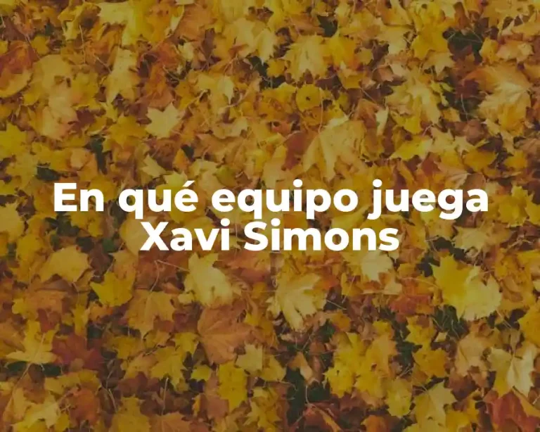 En qué equipo juega Xavi Simons