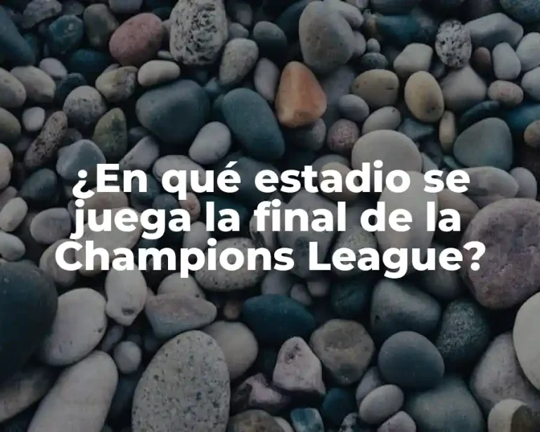 ¿En qué estadio se juega la final de la Champions League?