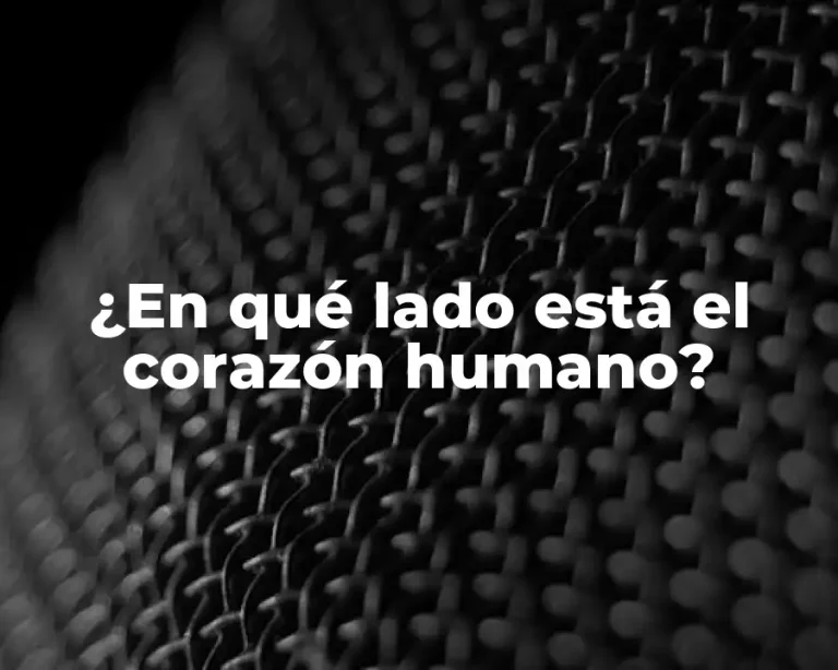 ¿En qué lado está el corazón humano?