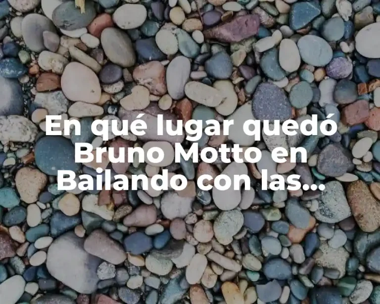 En qué lugar quedó Bruno Motto en Bailando con las Estrellas