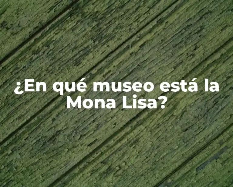 ¿En qué museo está la Mona Lisa?