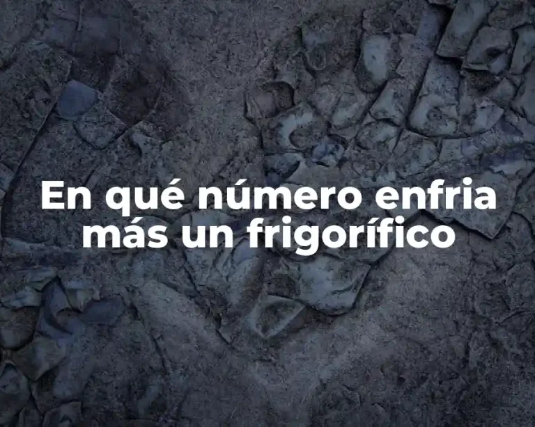 En qué número enfria más un frigorífico