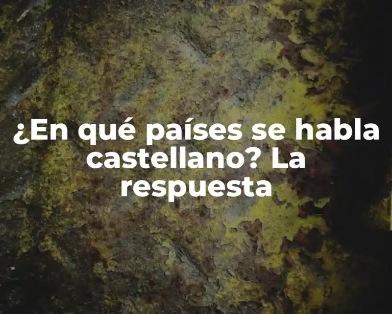 ¿En qué países se habla castellano? La respuesta