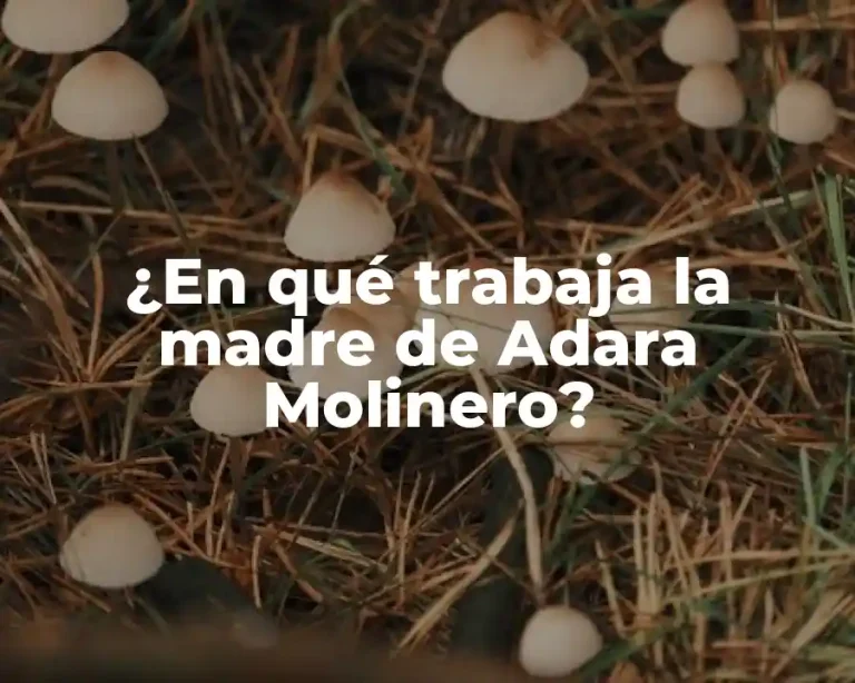 ¿En qué trabaja la madre de Adara Molinero?