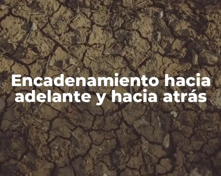 Encadenamiento hacia adelante y hacia atrás