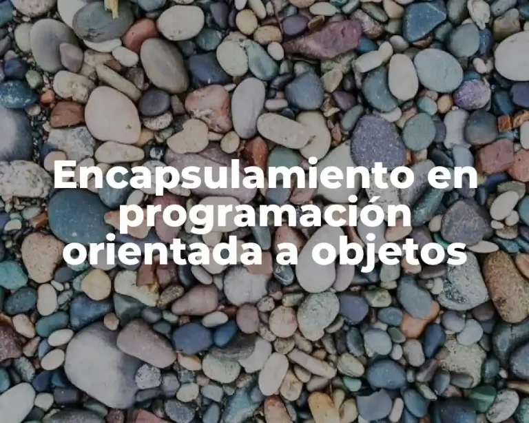 Encapsulamiento en programación orientada a objetos