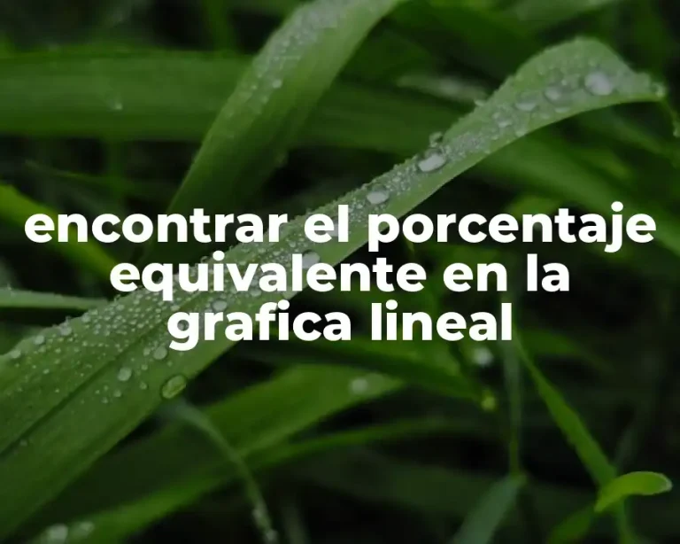 encontrar el porcentaje equivalente en la grafica lineal