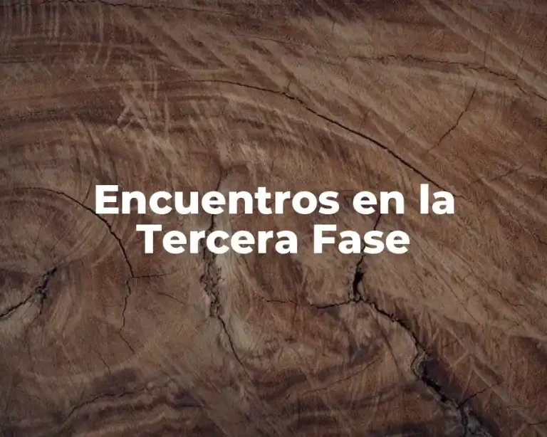 Encuentros en la Tercera Fase
