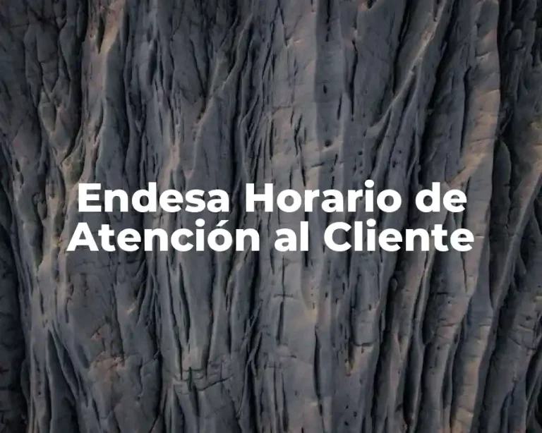 Endesa Horario de Atención al Cliente