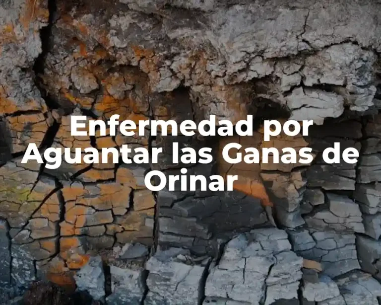Enfermedad por Aguantar las Ganas de Orinar