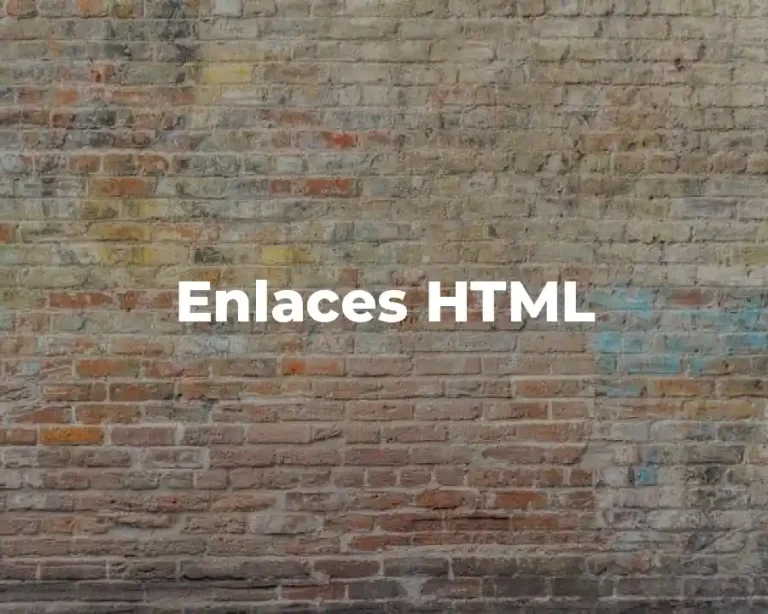 Enlaces HTML