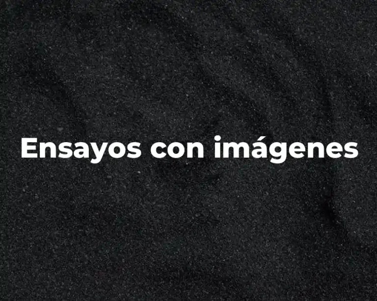 Ensayos con imágenes