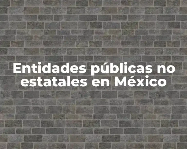 Entidades públicas no estatales en México