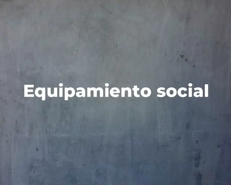 Equipamiento social