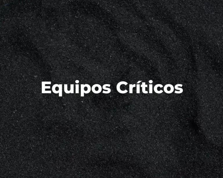 Equipos Críticos