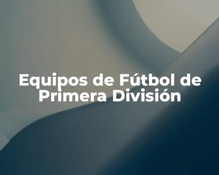 Equipos de Fútbol de Primera División