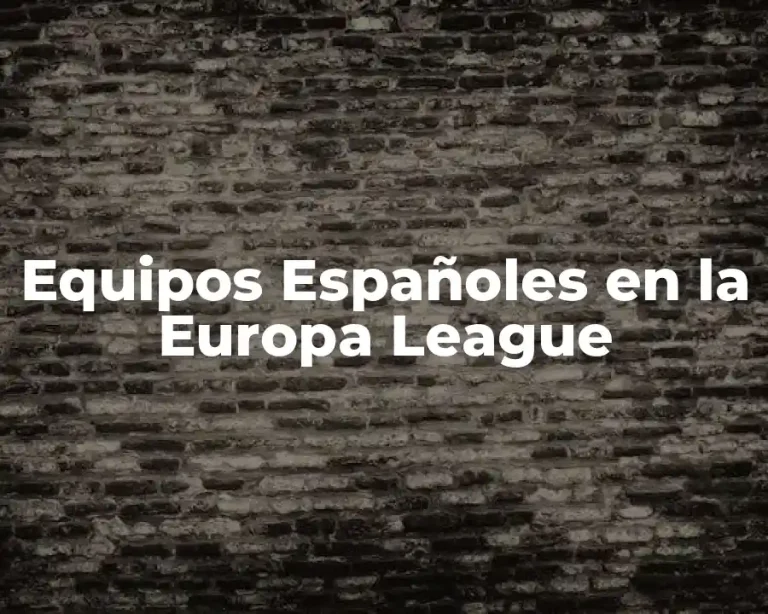Equipos Españoles en la Europa League
