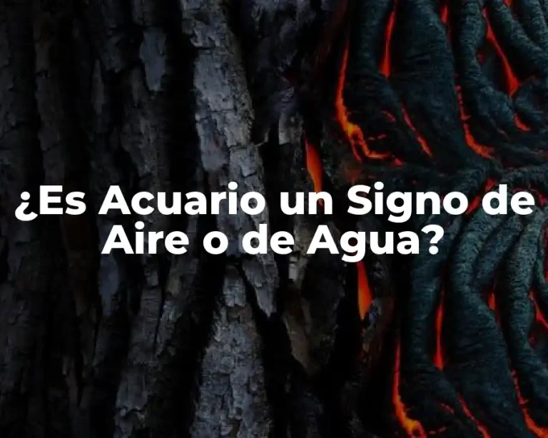 ¿Es Acuario un Signo de Aire o de Agua?