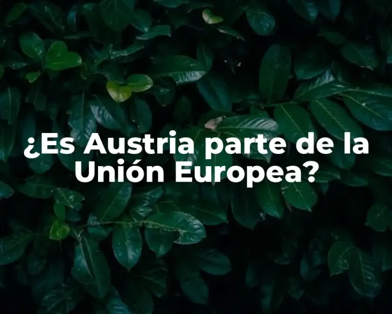 ¿Es Austria parte de la Unión Europea?