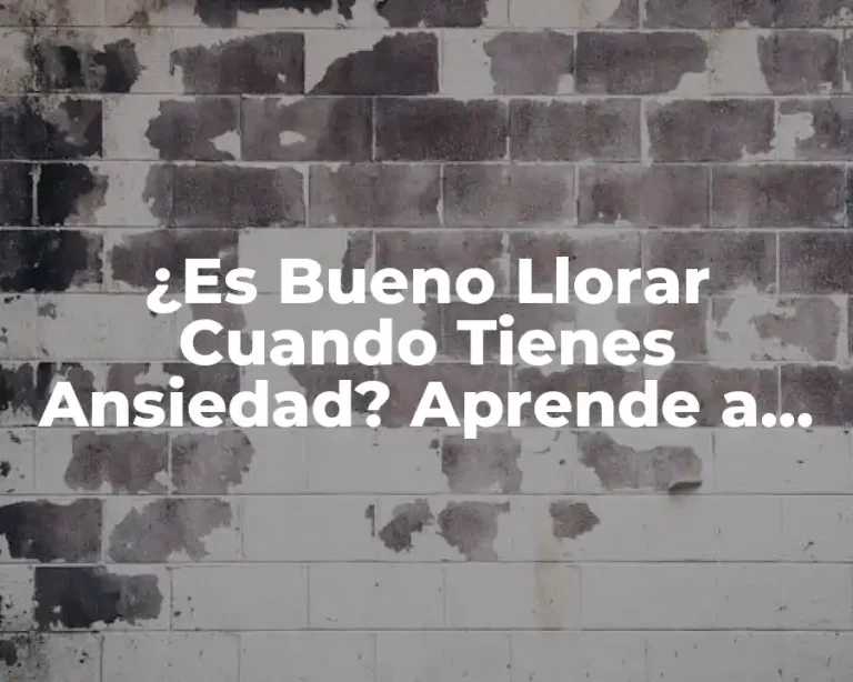¿Es Bueno Llorar Cuando Tienes Ansiedad? Aprende a Manejar tus Emociones