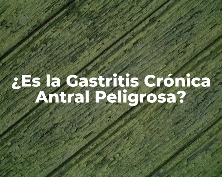¿Es la Gastritis Crónica Antral Peligrosa?