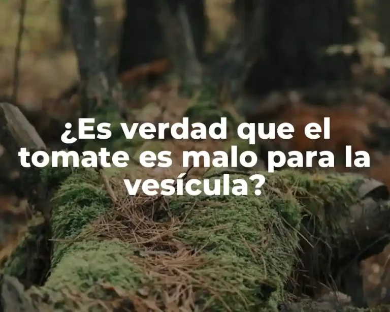 ¿Es verdad que el tomate es malo para la vesícula?