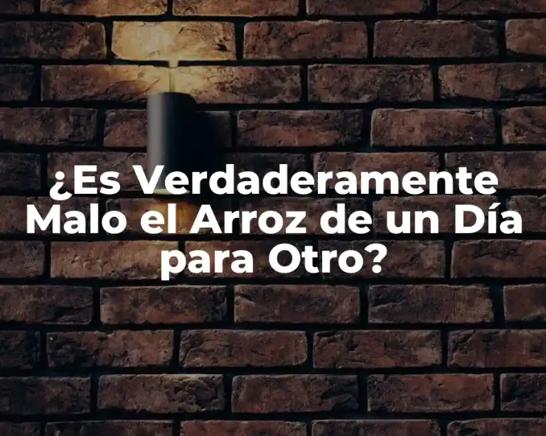 ¿Es Verdaderamente Malo el Arroz de un Día para Otro?
