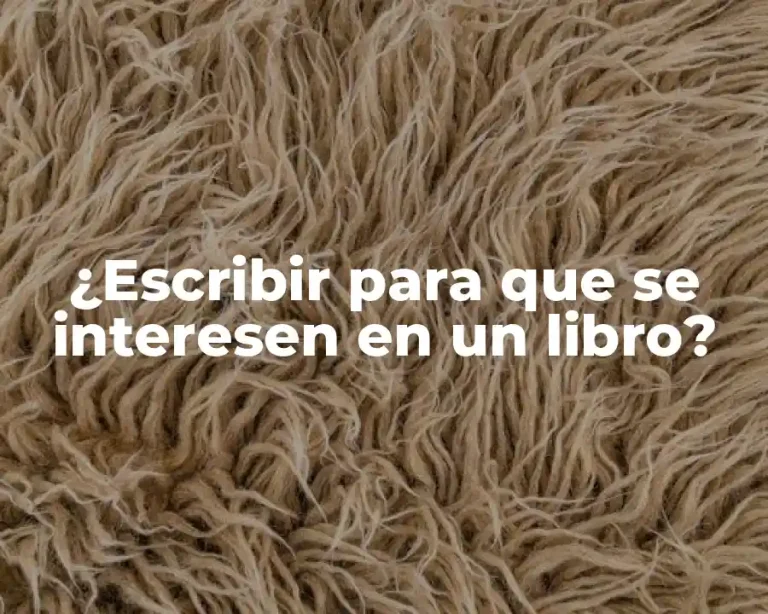 ¿Escribir para que se interesen en un libro?