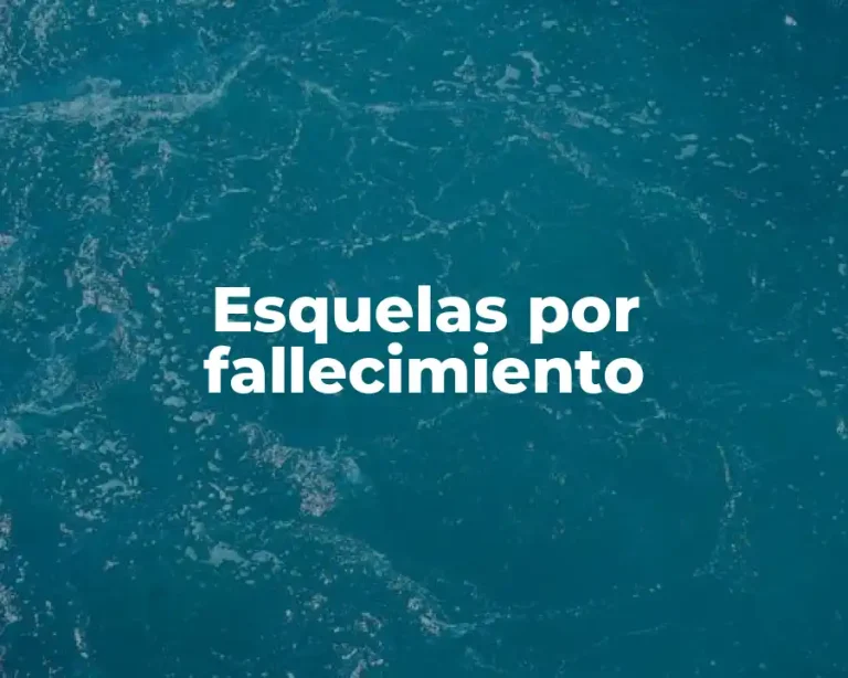Esquelas por fallecimiento