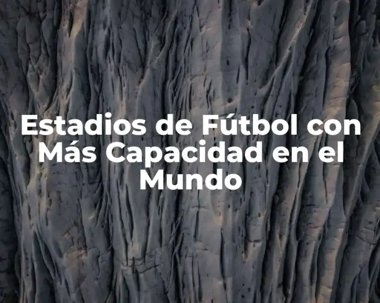 Estadios de Fútbol con Más Capacidad en el Mundo