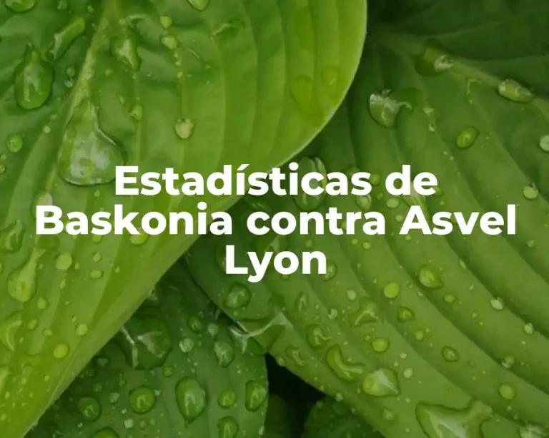 Estadísticas de Baskonia contra Asvel Lyon