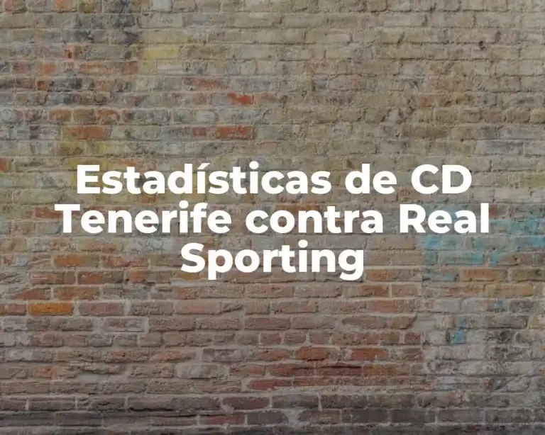 Estadísticas de CD Tenerife contra Real Sporting