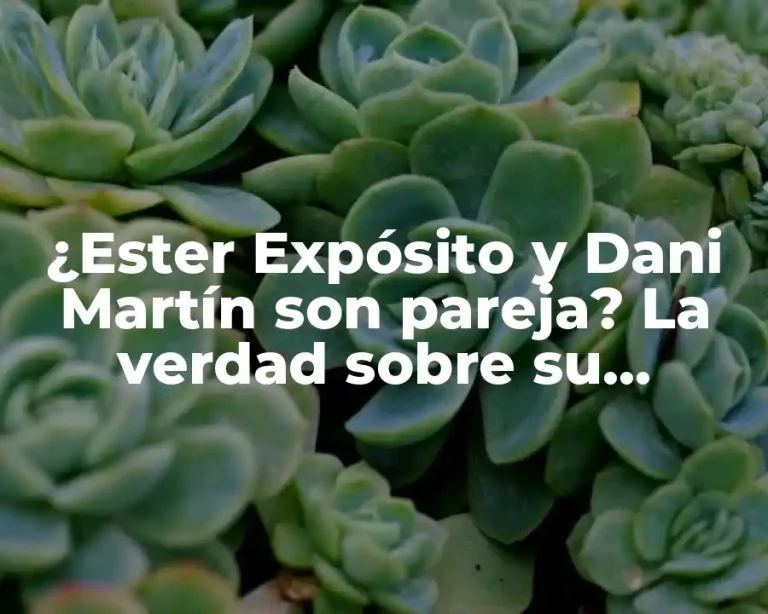 ¿Ester Expósito y Dani Martín son pareja? La verdad sobre su relación