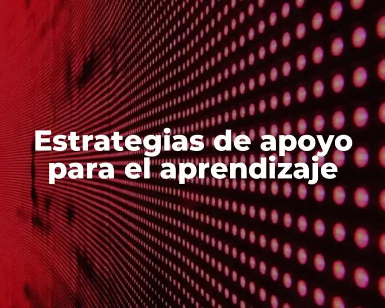 Estrategias de apoyo para el aprendizaje